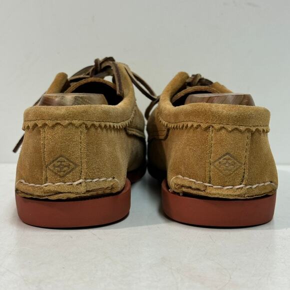 NWOT Quoddy Men’s Blucher Shoe Toast Suede Camp Moc Made in Maine USA 9.5 D - Picture 6 of 11